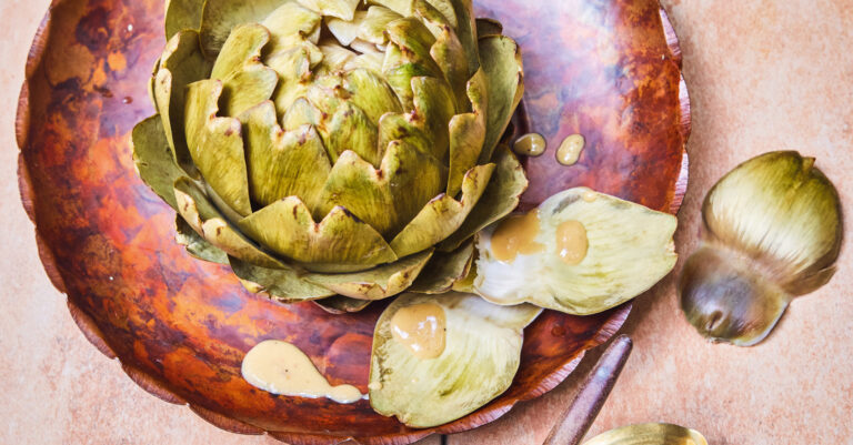 Recept: artisjok met ansjovisvinaigrette