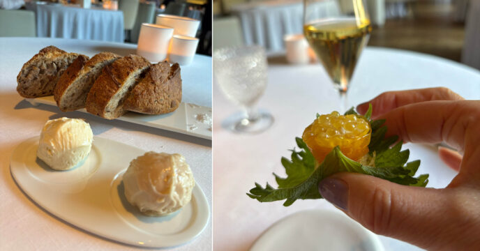 brood en amuses bij restaurant Spectrum