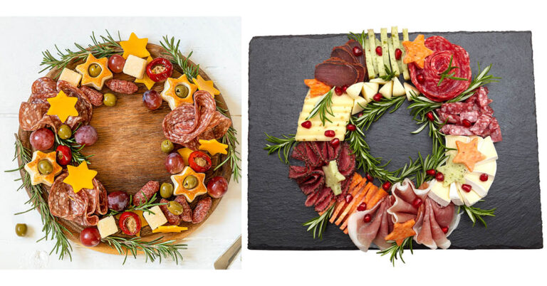 Kerstkrans voor foodlovers: de charcuteriekrans