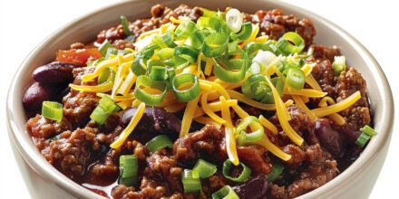 chili con carne kom met kaas en uitjes