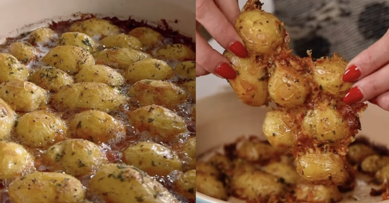 Recept: Crispy knoflookaardappelen met Parmezaanse kaas