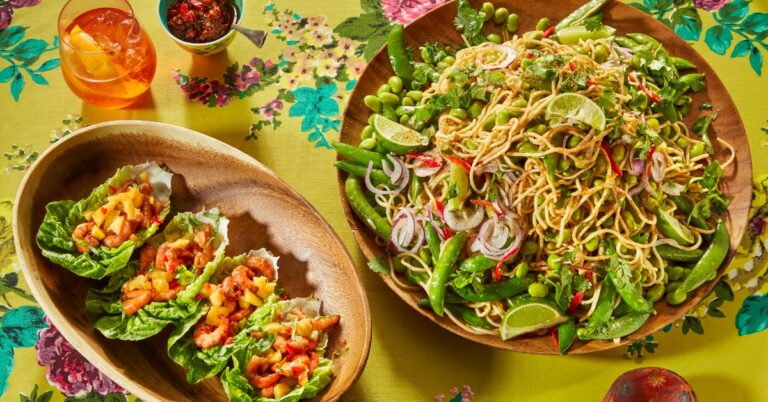 Recept: Noodle salade met garnalen en mango