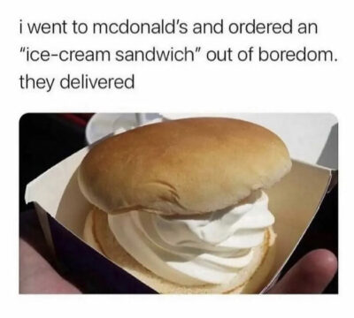 mcdonalds icecream burger