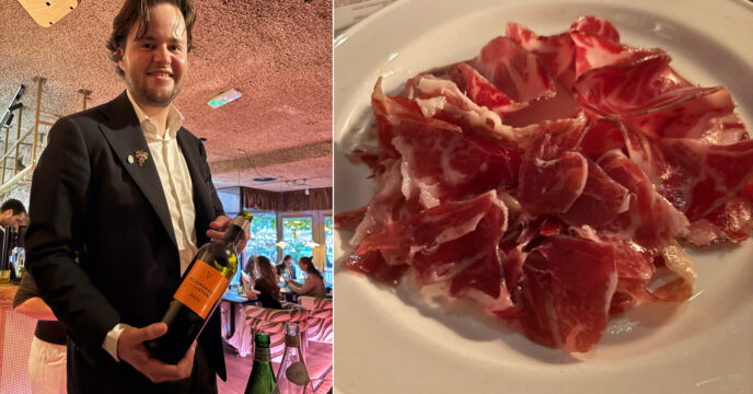 mesa mesa wijn en jamon