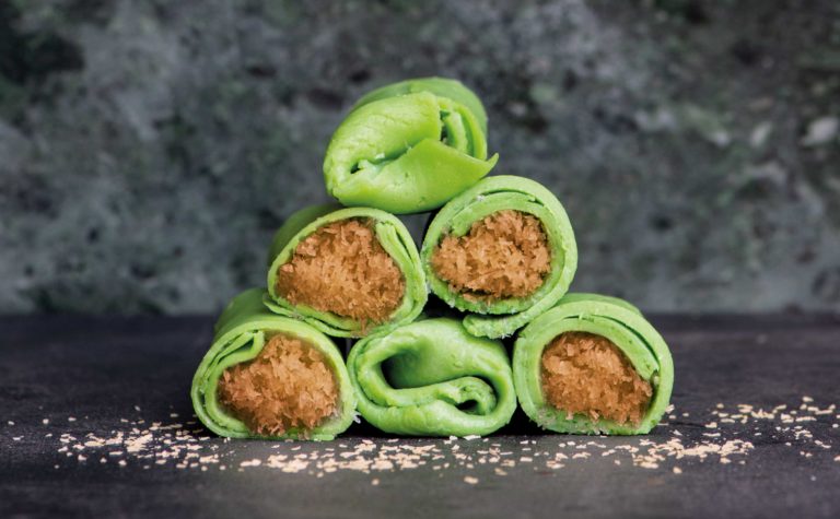 Dadar gulung: pandanflensjes
