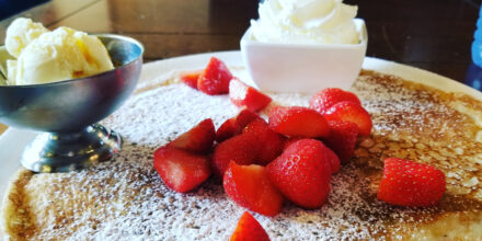 pannekoek aardbeien slagroom