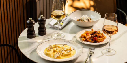 pasta met wijn bij TOZI Amsterdam