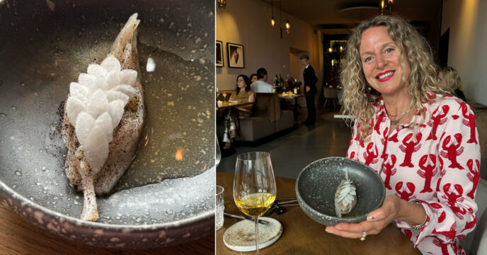 pijlstaartinktvis bij restaurant Vermeer
