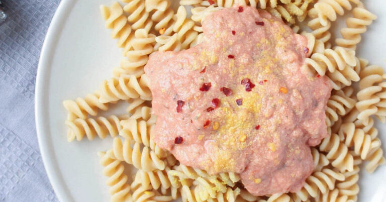 Recept: vegan pink pasta