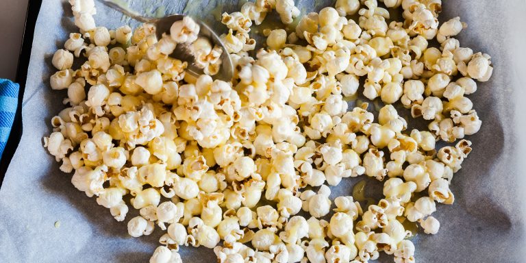 4 x popcorn om je vingers bij af te likken
