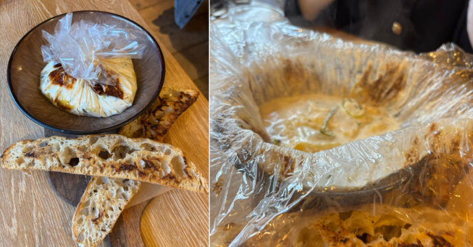 raviloi met brood bij Hannah's Amsterdam