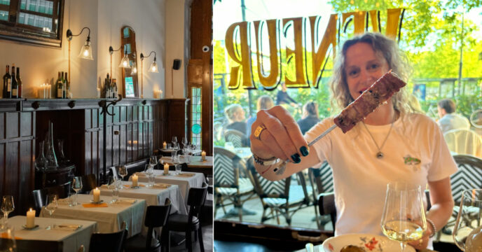 FavorFlav's Sharon bij restaurant Veneur in Amsterdam