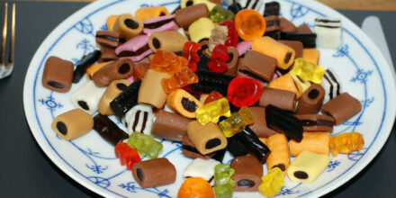 salade van snoep