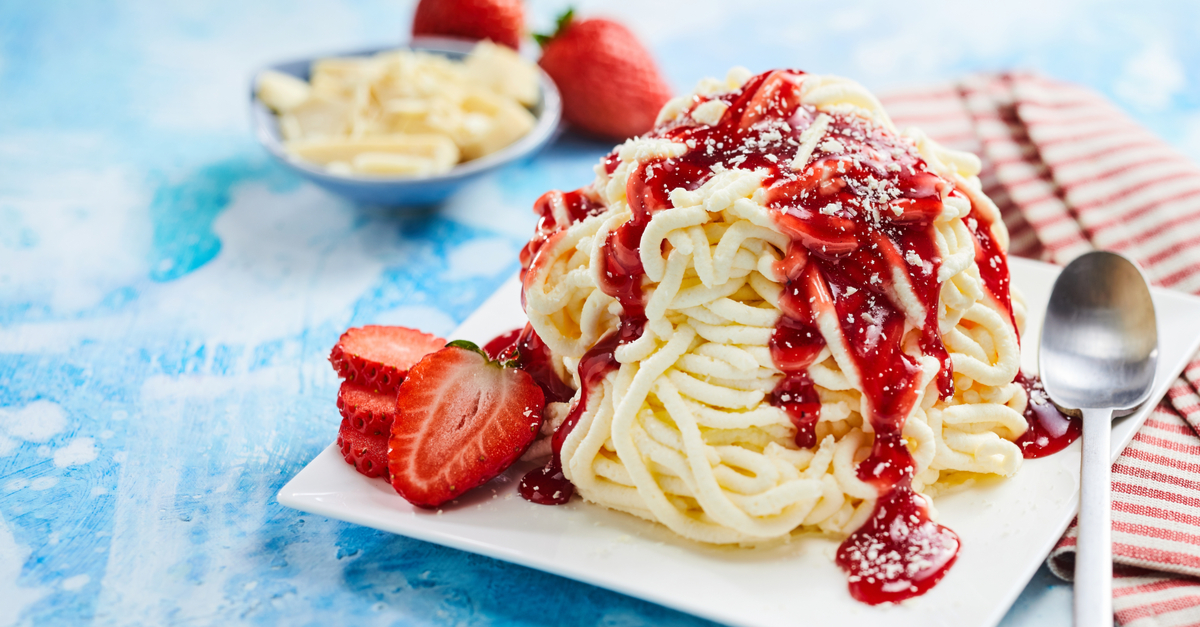 Onrecht Ontwijken herhaling Pastalovers opgelet: kennen jullie spaghetti-ijs al? | FavorFlav