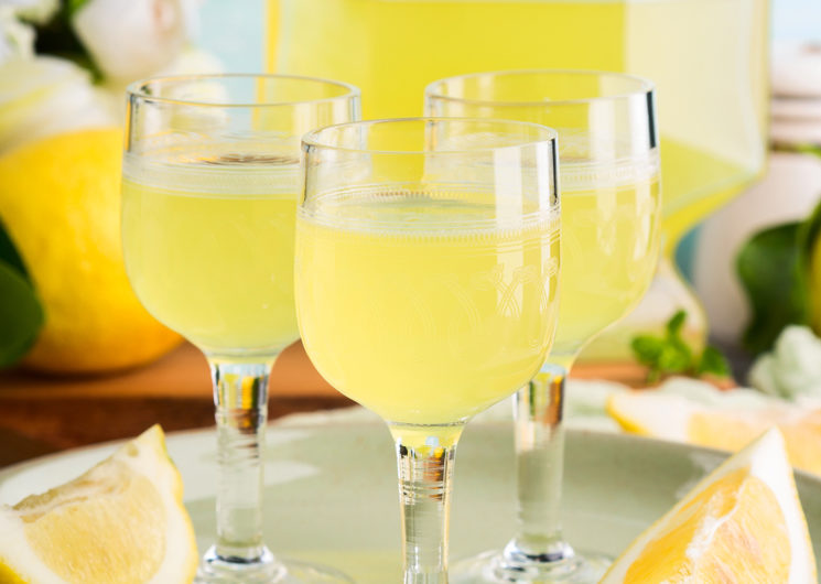 Homemade limoncello