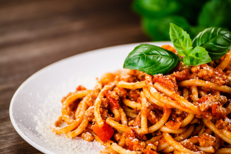 Ik maakte vegetarische spaghetti bolognese