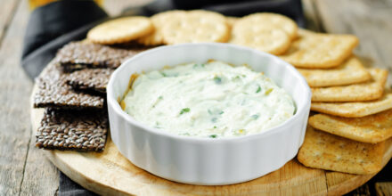 smeerkaas met crackers
