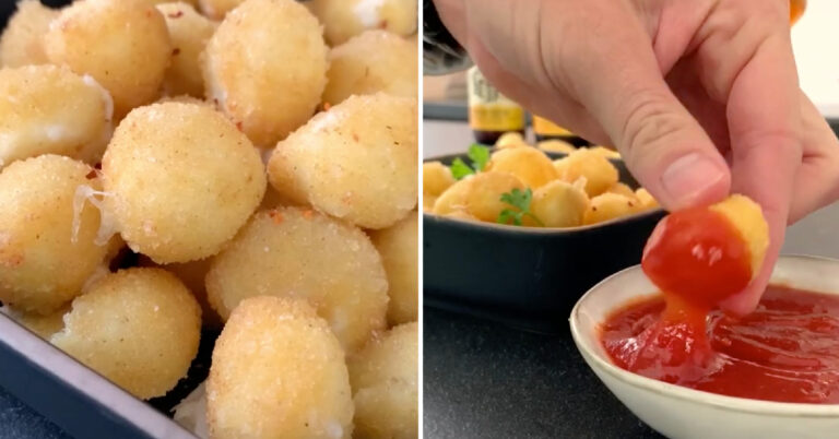 TikTok recept: gefrituurde mozzarellaballetjes met pittige dip