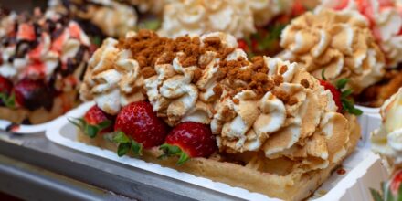 wafel met slagroom en speculoos