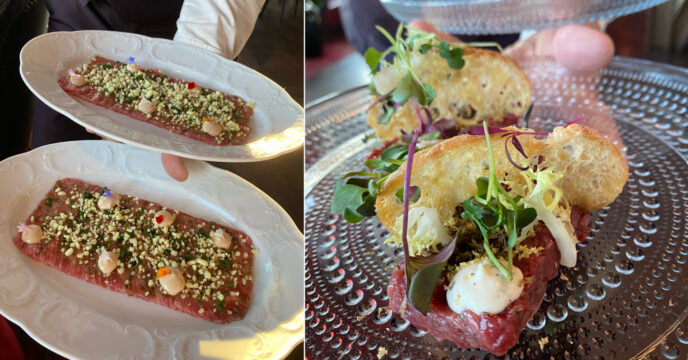 wagyu en steak tartare bij Ventuno
